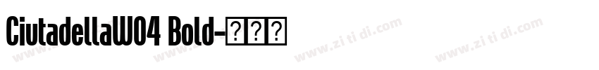 CiutadellaW04 Bold字体转换